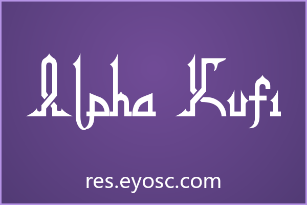 Alpha Kufi 字体下载 | 网页标题几何美学之选