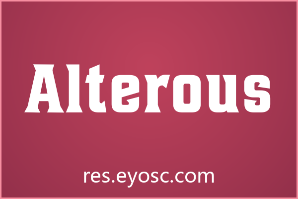 为何「Alterous」在海报Serif标题字体里值得关注