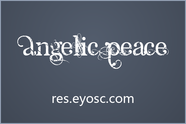 花饰缠绕的浪漫衬线体 Angelic Peace