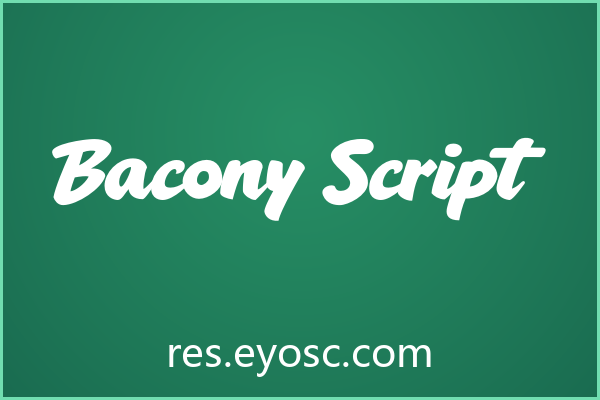 Bacony Script 字体下载 | 杂志排版精选手写字体