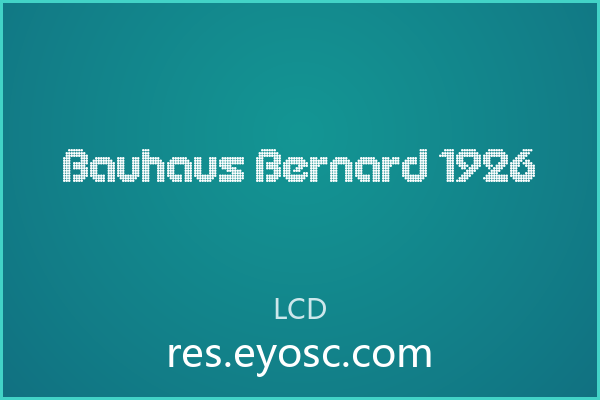 Bauhaus Bernard 1926，像素网格里的复古未来感