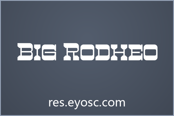 做游戏UI缺字体？「Big Rodheo」值得试试