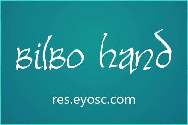 奇幻主题海报标题用 Bilbo Hand