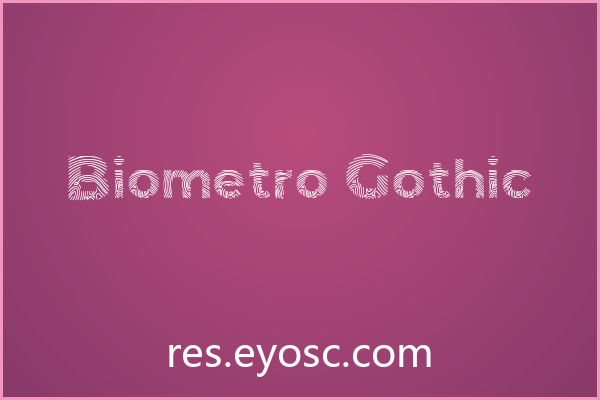 「Biometro Gothic」：社交媒体时代的纹理设计语言