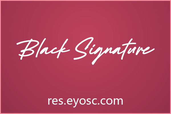 Black Signature 字体下载 | 游戏UI签名体精选