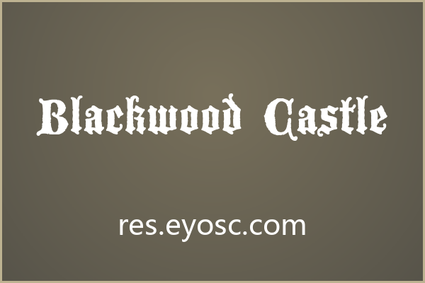做品牌字标的人该看看Blackwood Castle