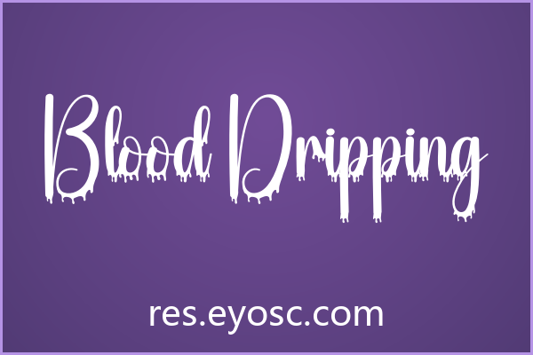 做暗黑系品牌VI缺标题字？「Blood Dripping」能破局吗