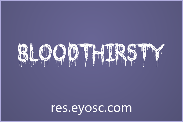 Bloodthirsty字体下载 | 暗黑风咖啡餐饮海报必备字形