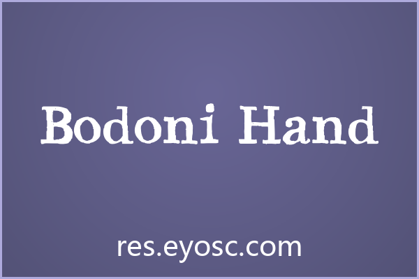 Bodoni Hand：克制又个性的Eroded风