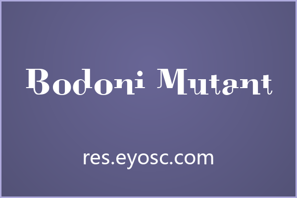 商业提案总缺那点锐利感？试试 Bodoni Mutant