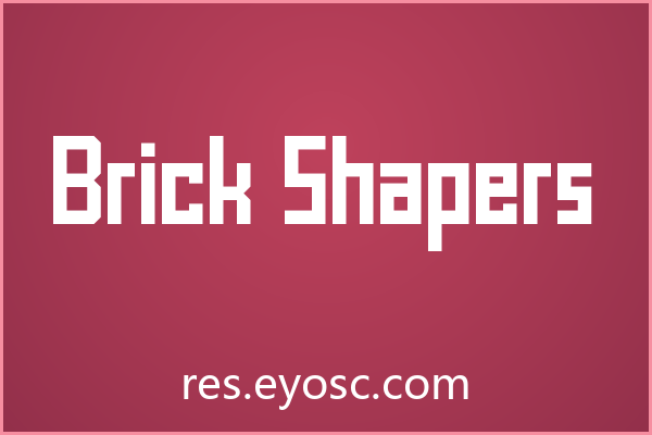 方块感十足的粗犷字体 Brick Shapers