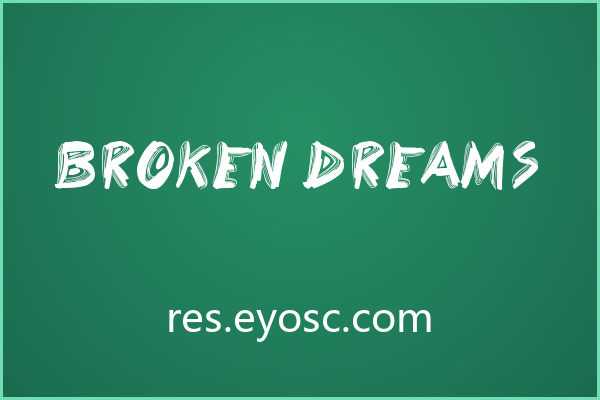 手绘笔触与不规则轮廓：Broken Dreams字体