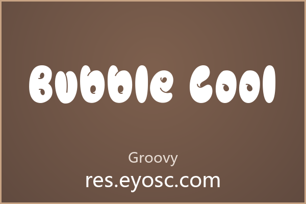 用 Bubble Cool 做海报主标题，气泡感直接拉满