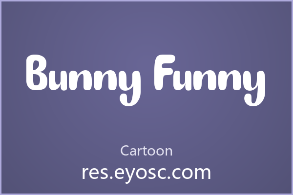 用 Bunny Funny 拼个卡通 Banner，活泼感全靠笔画弧度