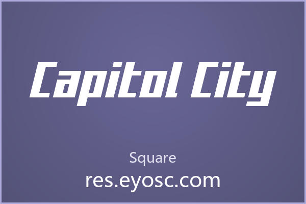Capitol City，硬朗的几何先锋，复古未来感标题首选