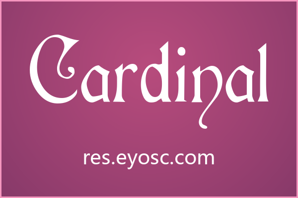 复古徽章与优雅手稿的交汇点，探索Cardinal字体