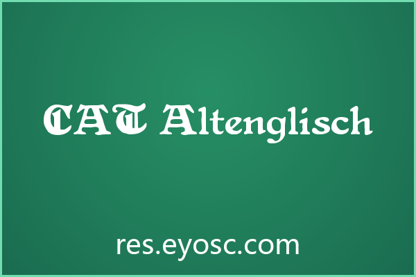 「CAT Altenglisch」：用粗犷哥特重塑杂志视觉张力