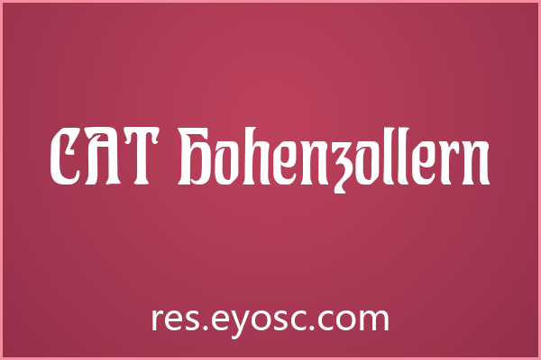 CAT Hohenzollern下载｜哥特风书籍封面字体