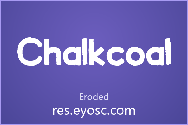 海报主标题版面上一眼认出 Chalkcoal