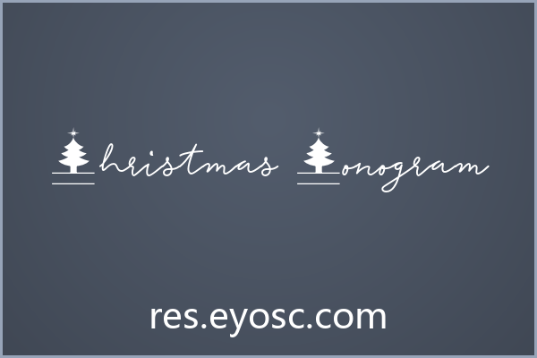 节日网页标题没灵感？「Christmas Monogram」试试