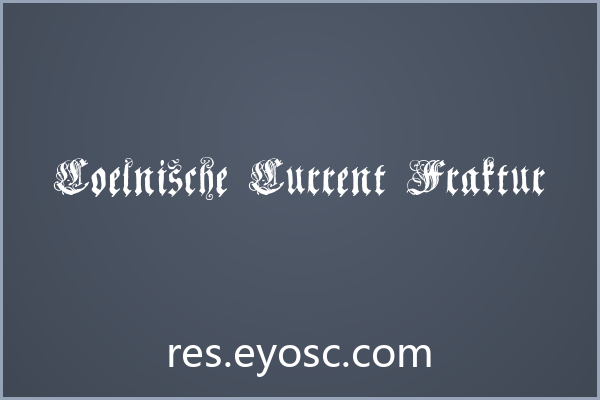 设计师清单 | Coelnische Current Fraktur 书籍封面