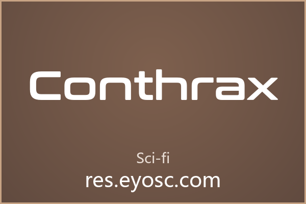 Conthrax 的锐利笔画让科技感标题自带未来滤镜
