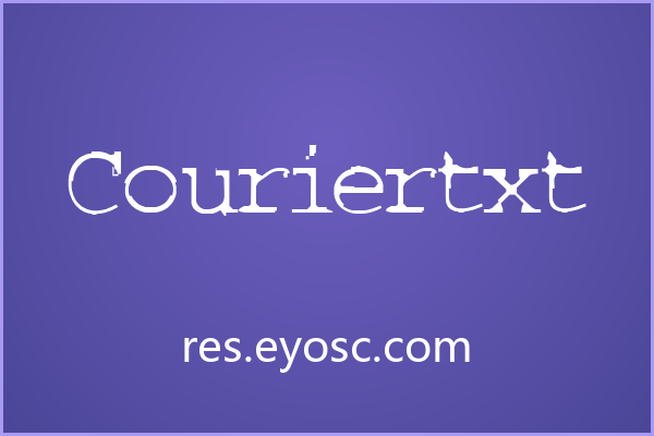 海报主标题总缺那点味道？试试 Couriertxt