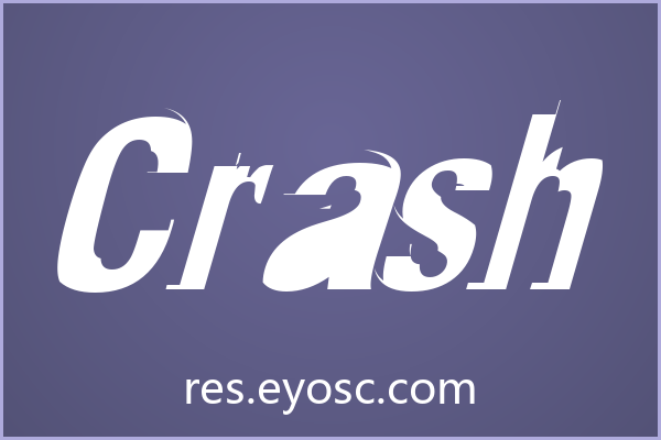 做游戏UI缺故障风字体？「Crash」值得试试
