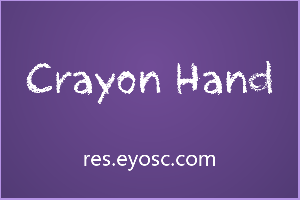 做儿童读物和海报的设计师可以看看 Crayon Hand