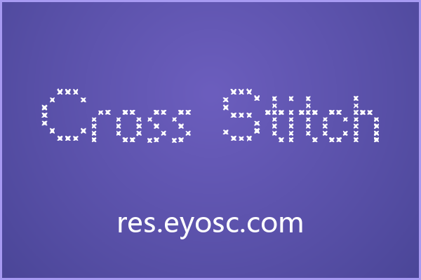 Cross Stitch 的十字绣纹理适合节日贺卡与手工品牌