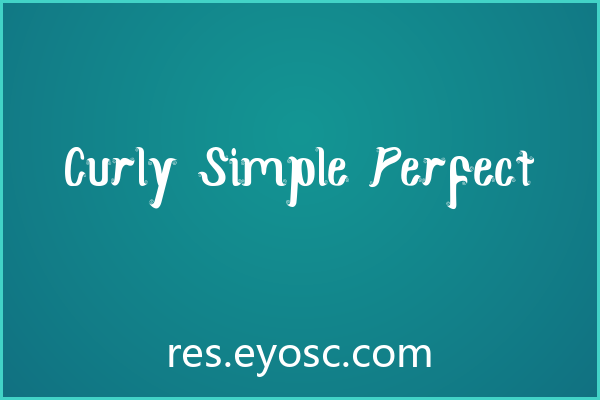 Curly Simple Perfect｜App界面字体