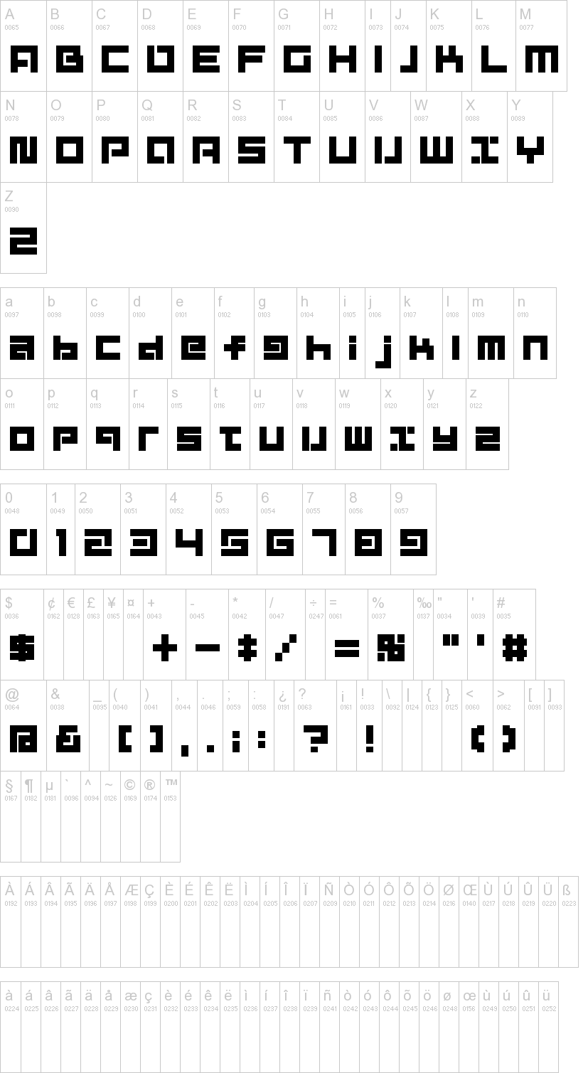 D3 Mouldism 字体字形表