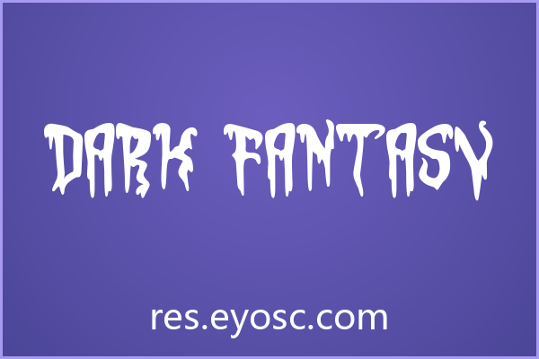 「Dark Fantasy」：用滴落字形重构悬疑杂志的视觉语言