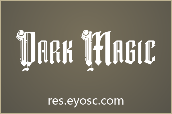 Dark Magic字体下载 | 奇幻App界面的哥特装饰字形