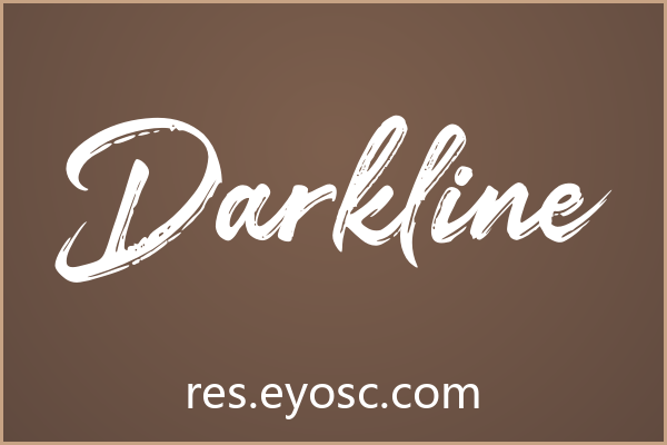 做电商Banner缺字体？「Darkline」值得试试