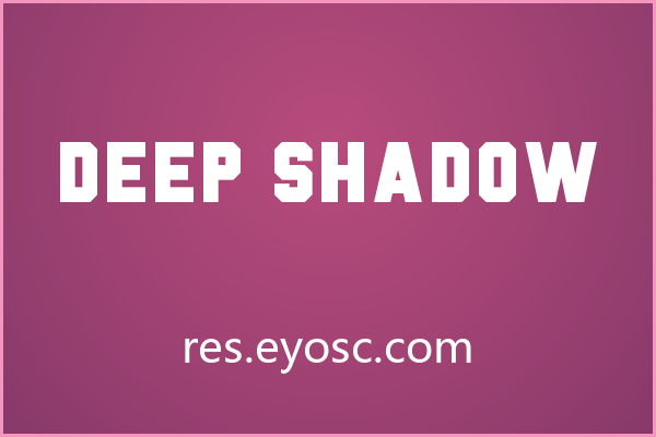 拿 Deep Shadow 做社媒封面，大字号才对它味