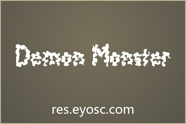 做恐怖主题网页标题，「Demon Monster」够劲吗？