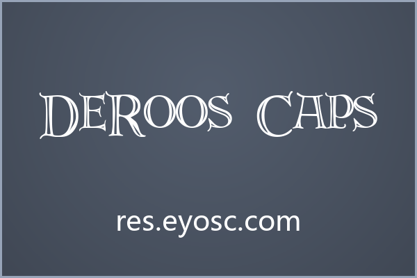 带着凯尔特纹章的衬线体 DeRoos Caps