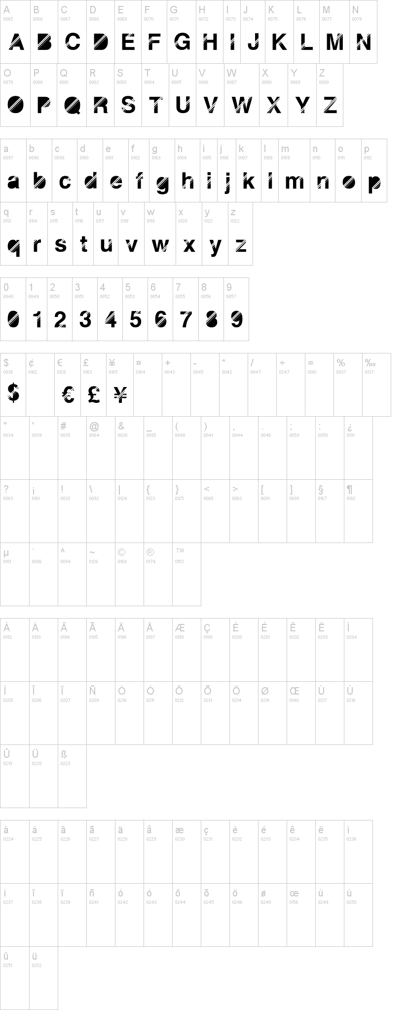 Disco Night 字体字形表