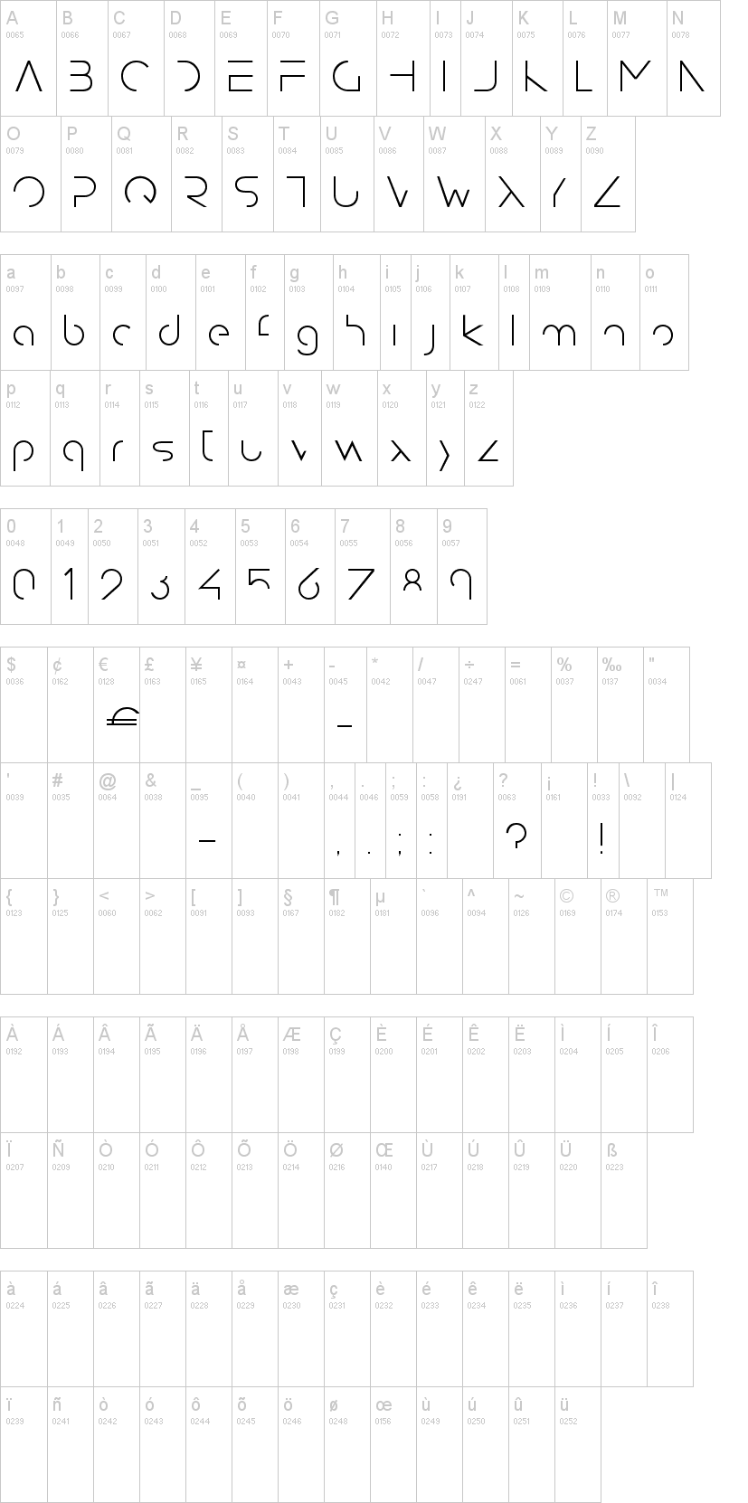 Disolve 字体字形表