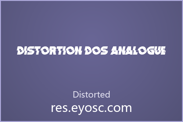 Distortion Dos Analogue，让模拟信号干扰成为你的设计语言