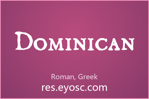 Dominican，手工质感的复古衬线，潮牌海报的点睛之笔