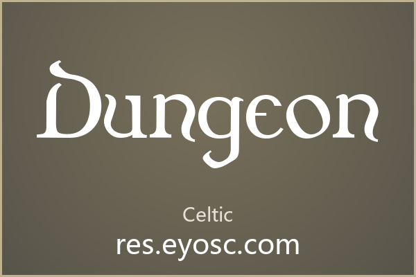 Dungeon字体为凯尔特风格提供了精准的装饰性选择