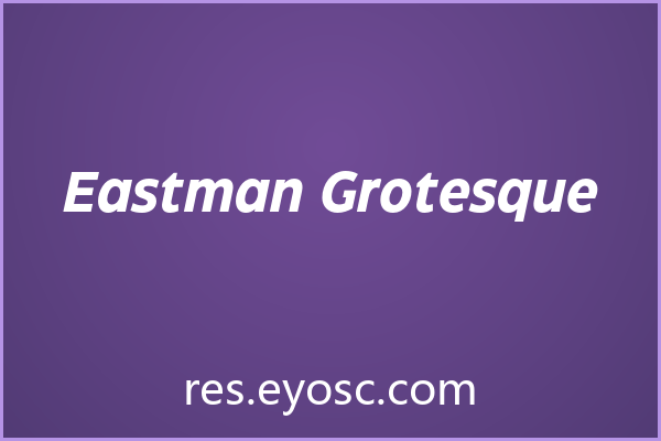 游戏UI设计师必收清单：Eastman Grotesque 值得入手吗