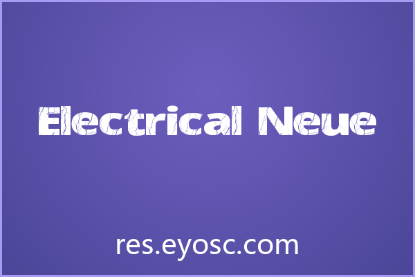 「Electrical Neue」：自带电流撕裂感的游戏UI标题利器