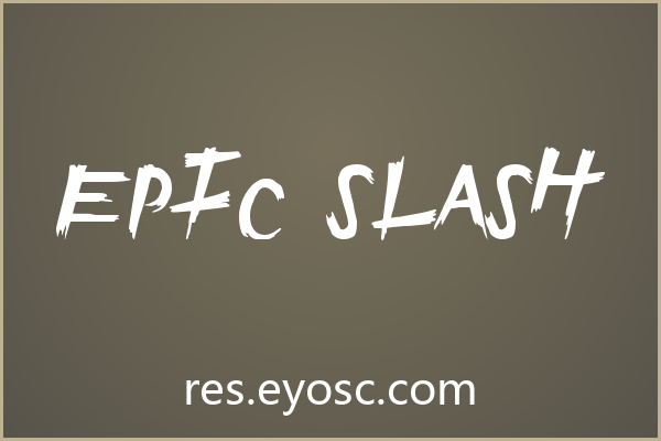 Epic Slash字体下载 | 专为游戏UI打造的恐怖砍杀字形