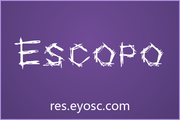设计师字体库清单 | 恐怖风Escopo值得收藏吗