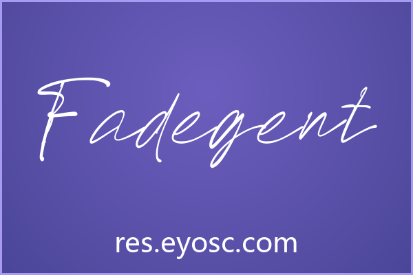 杂志排版缺手写标题？「Fadegent」能救场