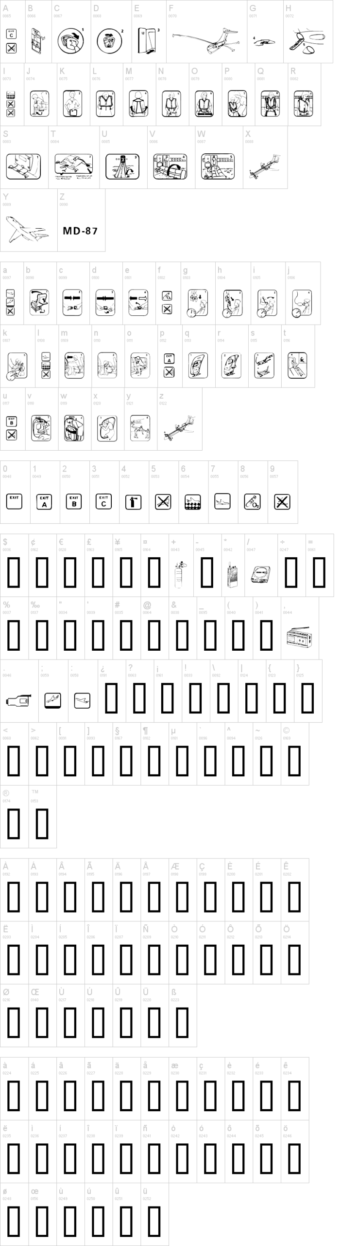 Fasten Your Seat Belt 字体字形表