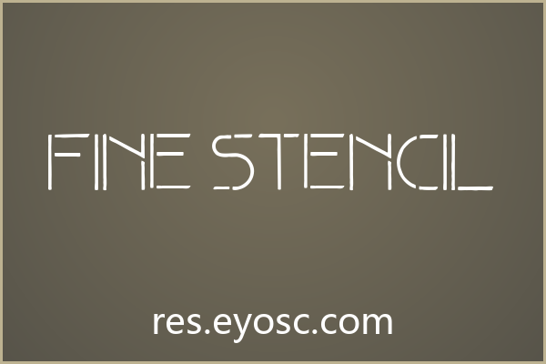 婚礼请柬字体难选？「Fine Stencil」能救场吗